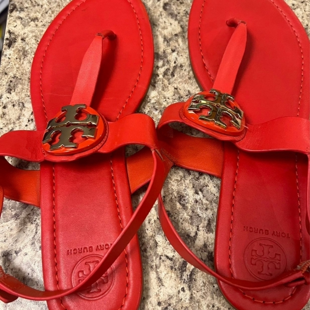Tory Burch Bryce Sandals 9.5 Red